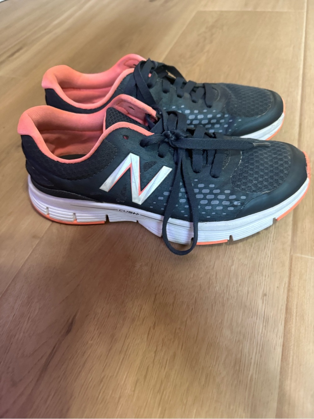 New Balance Women’s Navy and Coral Athletic Sneakers